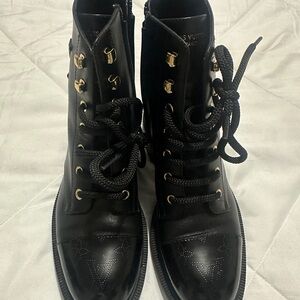 Authentic Louis Vuitton lace up ankle boots
